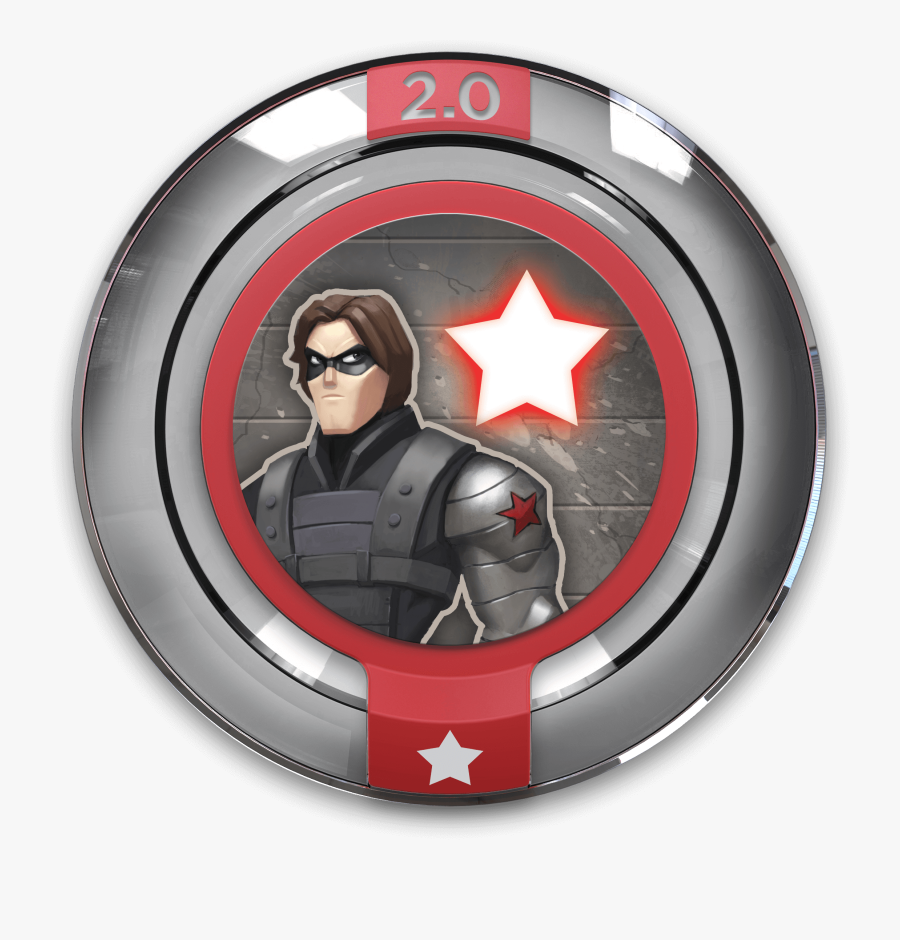Capitan America Png -marvel Team Up Winter Soldier - Disney Infinity 2.0 Mark 42 Power Disc, Transparent Clipart
