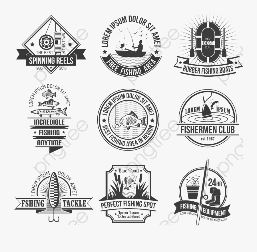 Fishing Club Black And White Logo, Logo Clipart, Boat, - Рыбалка Векторное, Transparent Clipart