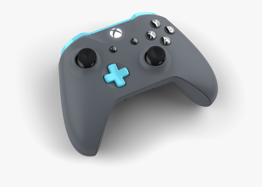 Grey And Blue Xbox Controller, Transparent Clipart