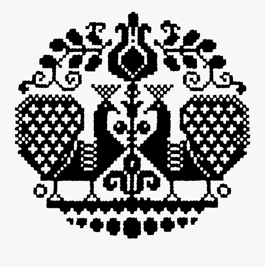 Visual Arts,recreation,art - Cross Stitch Pattern Black And White, Transparent Clipart