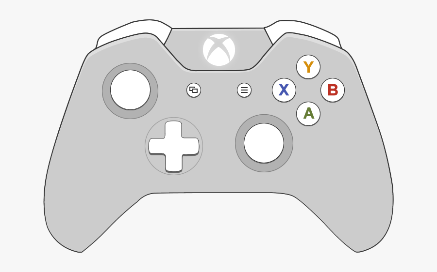 Transparent Xbox One Controller Png - Xbox One Controller 2d, Transparent Clipart