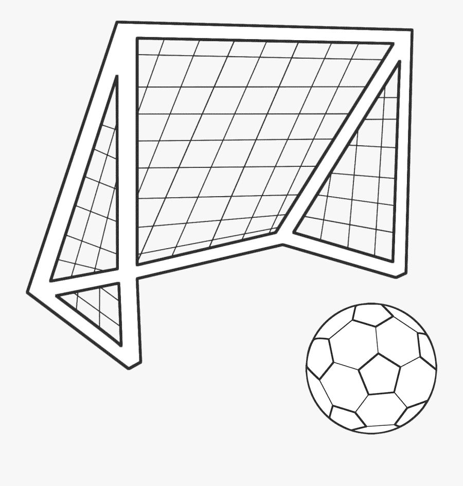 Transparent Football Goal Png - Soccer Goal Drawing Easy, Transparent Clipart