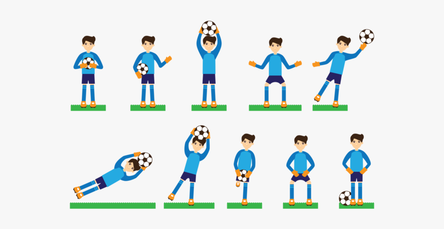 Goal Keeper Action Vector Illustration - Goal Keeper Free Vector, Transparent Clipart