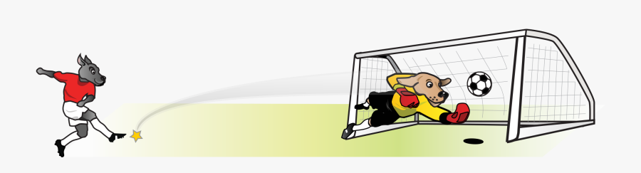 Soccer Dog Striker Kicking At Goal Clip Arts - Canoe, Transparent Clipart
