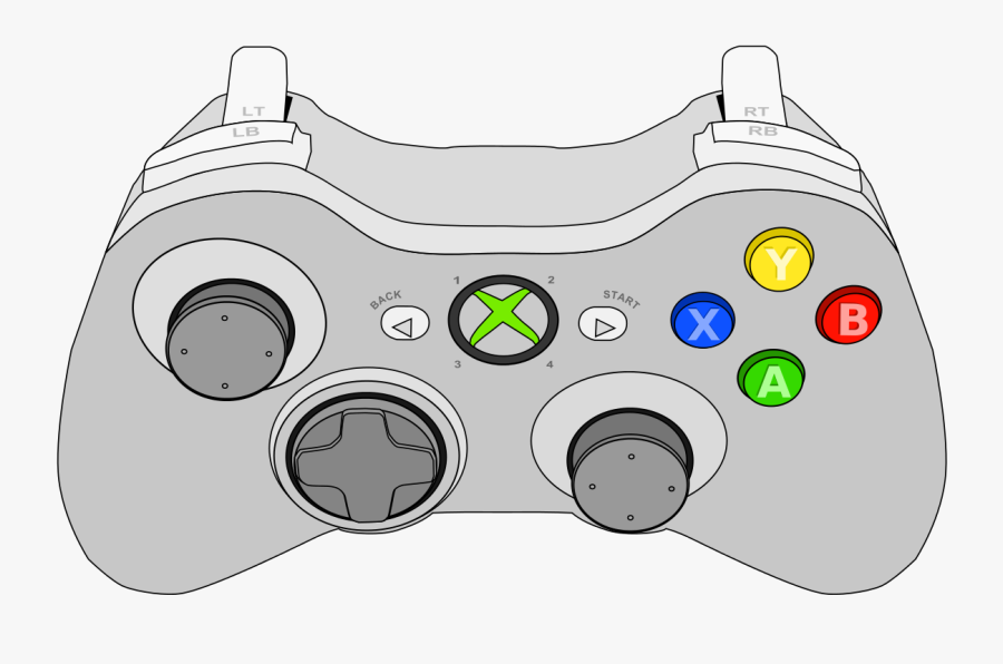 Controller Clipart Drawn - Xbox 360 Controller Vector , Free Transparent Cl...