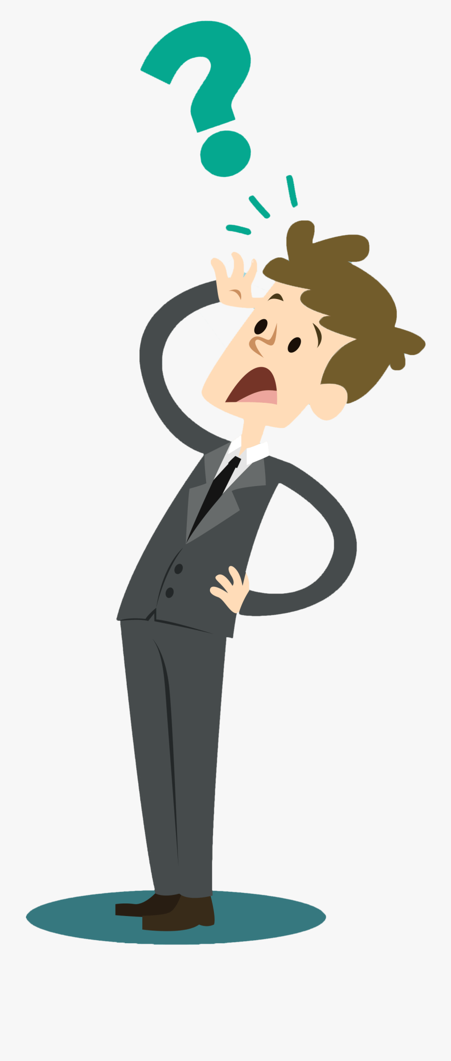 Transparent Accountant Clipart Black And White - Sad Man Cartoon Png, Transparent Clipart