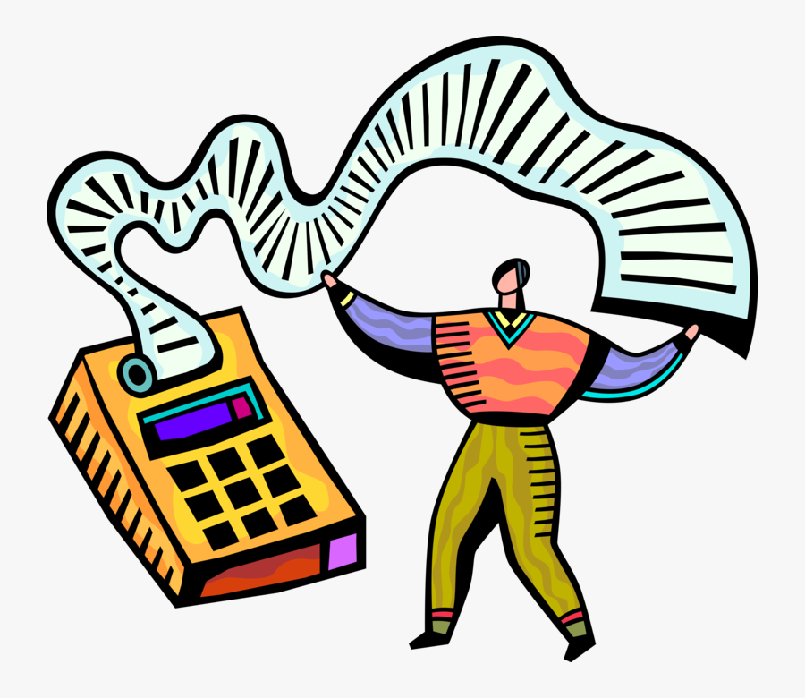 Vector Illustration Of Accountant Bookkeeper Operates - Accounting Clipart Transparent Background, Transparent Clipart