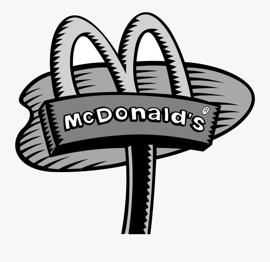 Mcdonalds Clipart Black And White - Mcdonalds Black And White, Transparent Clipart