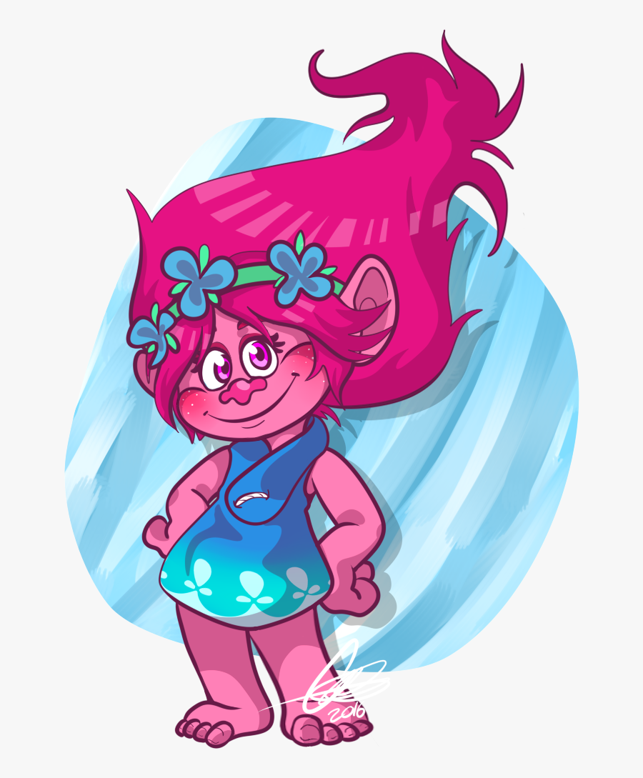 Poppy Trolls Art, Transparent Clipart