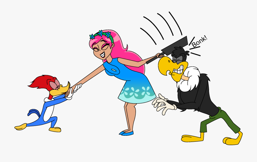Clip Art Royalty Free Kisses Kristina As Human Poppy - New Woody Woodpecker Show Buzz, Transparent Clipart