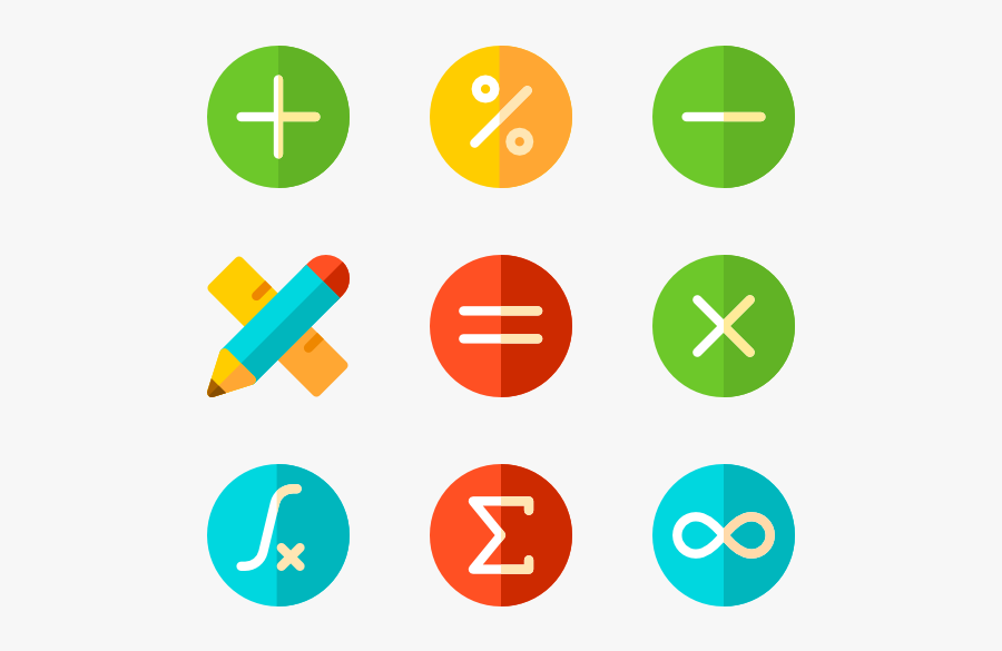 Mathematics Icons - Math Png, Transparent Clipart