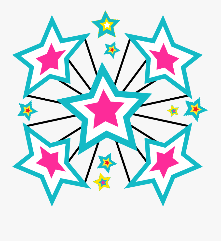 Adult Coloring Star Printable Pages, Transparent Clipart