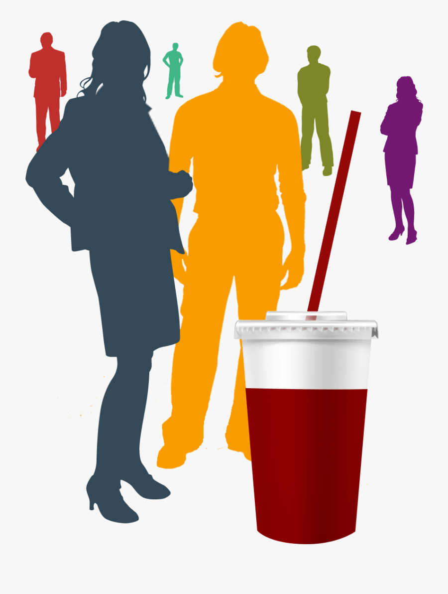 Silhouettes Of Mcdonald"s Customers - Silhouette, Transparent Clipart