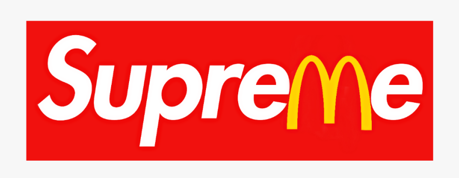 Supreme Sticker T-shirt Hoodie Logo Mcdonalds Clipart - Subscribe Button White Background, Transparent Clipart