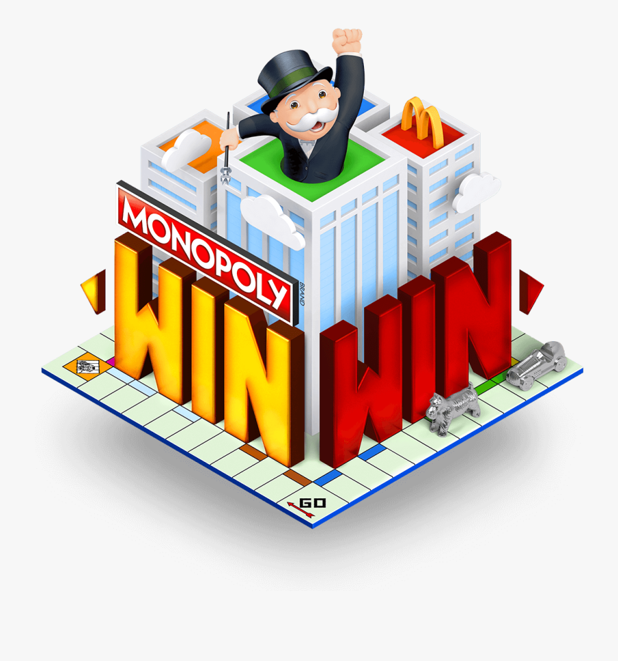 Mcdonalds Monopoly Logo - Mcdonalds Monopoly Win Win Logo, Transparent Clipart