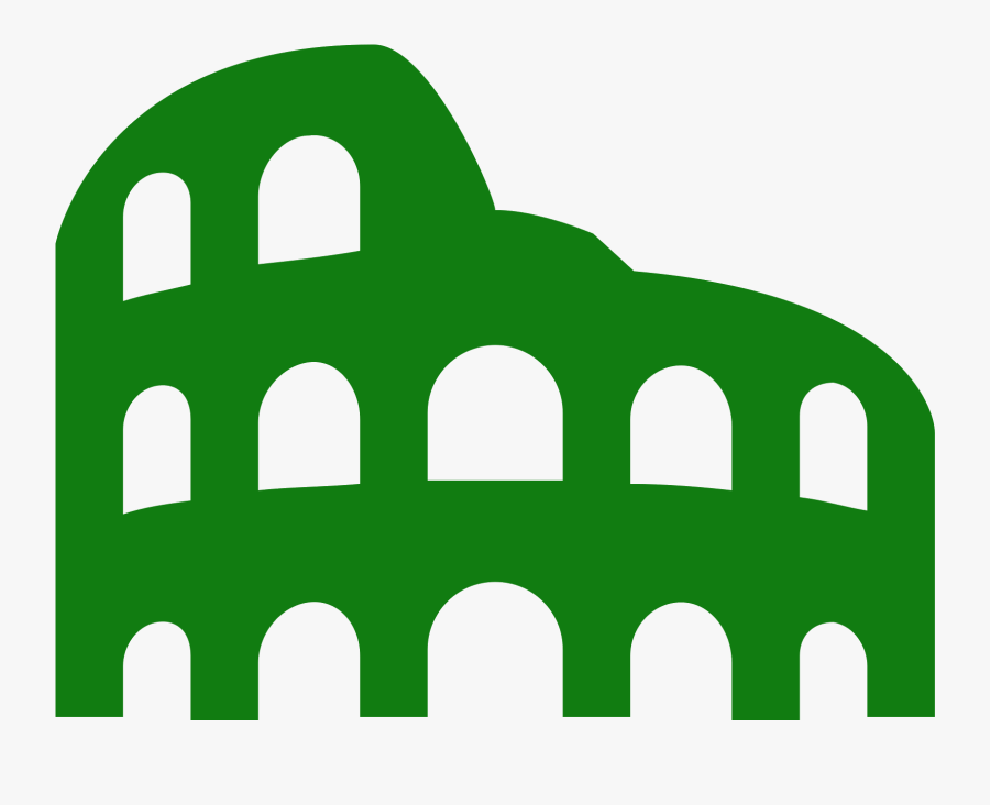 Coliseum Vector - Colosseum Png Black And White, Transparent Clipart