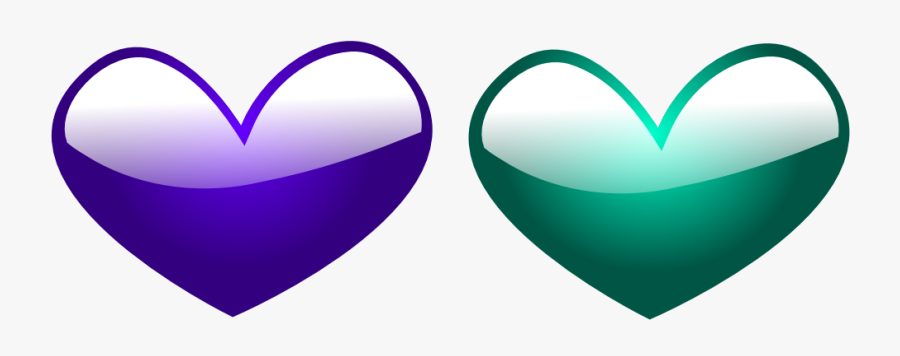 Blue Red And Purple Heart, Transparent Clipart