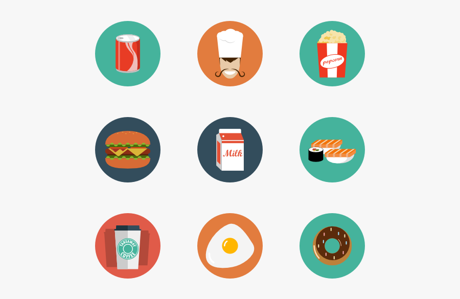 Food & Drink - Graphic Design Flat Icon, Transparent Clipart