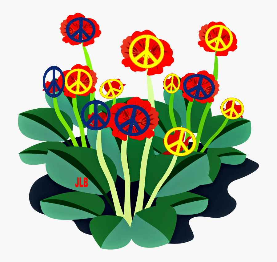 Hippie Clipart Feeling Groovy - Red Flowering Plant Clipart, Transparent Clipart