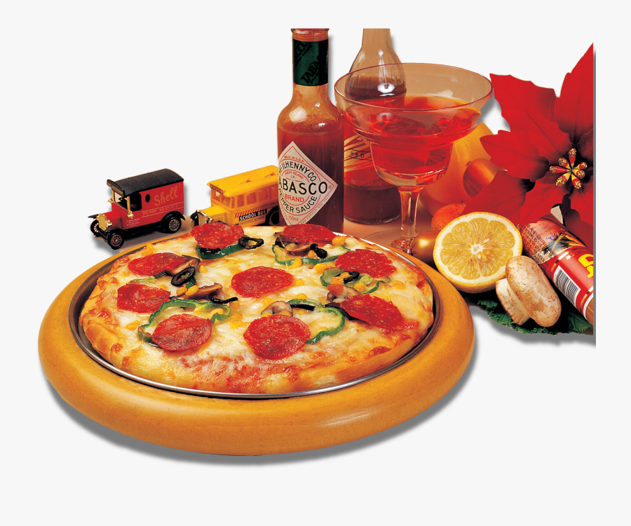 Clip Art Pizza Hamburger Italian Cuisine - Italian Food On Table Png, Transparent Clipart