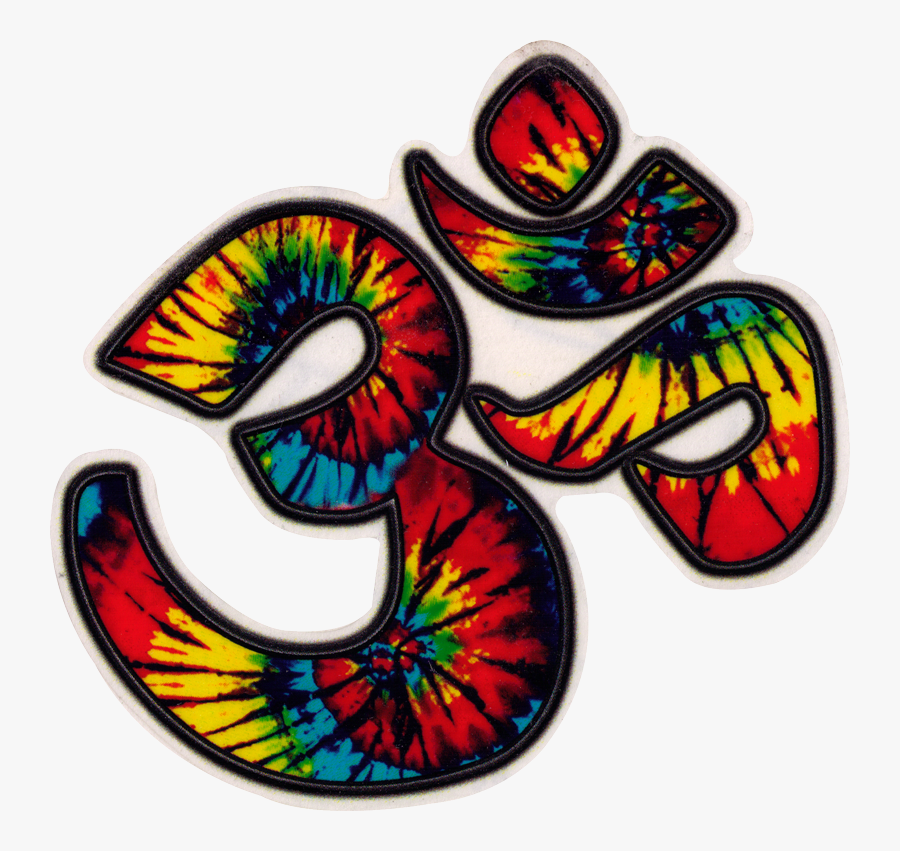 Tie Dye Ohm - Sticker Hippie, Transparent Clipart