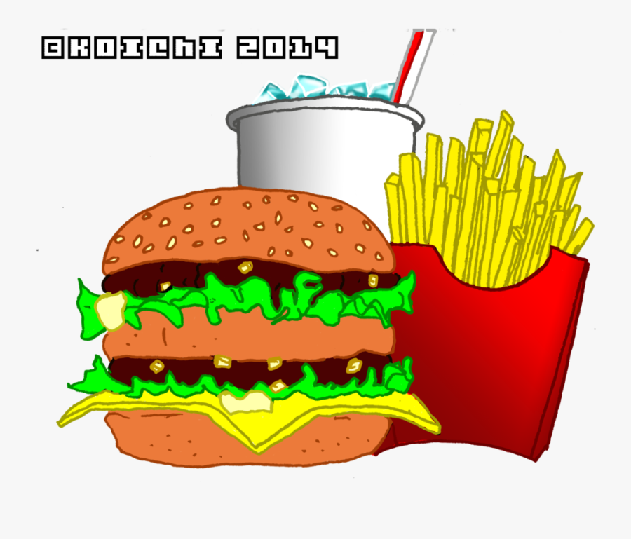 Burger Clipart Big Mac - Mcdonalds Big Mac Cartoon, Transparent Clipart