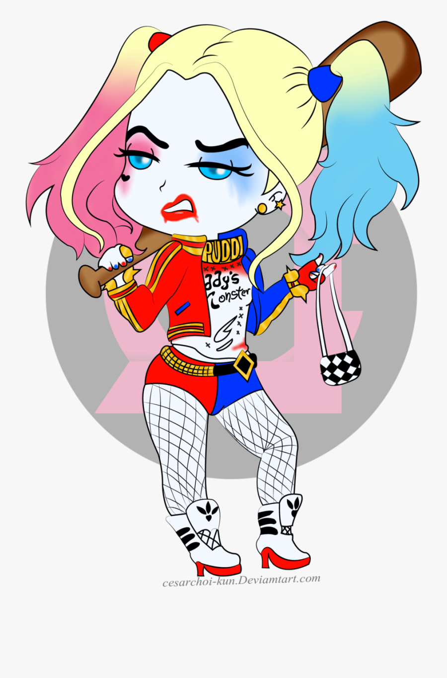 Harley Quinn Clipart Cute - Harley Quinn Vector Png, Transparent Clipart