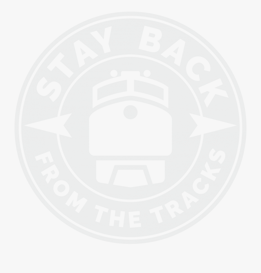 Stay Back Stamp - Train Safety, Transparent Clipart