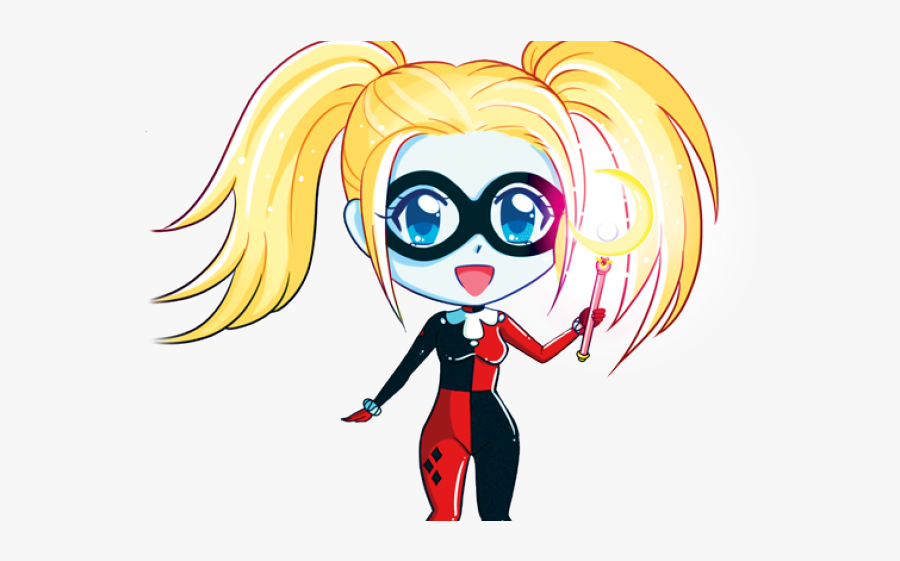 Chibi Harley Qinn, Transparent Clipart