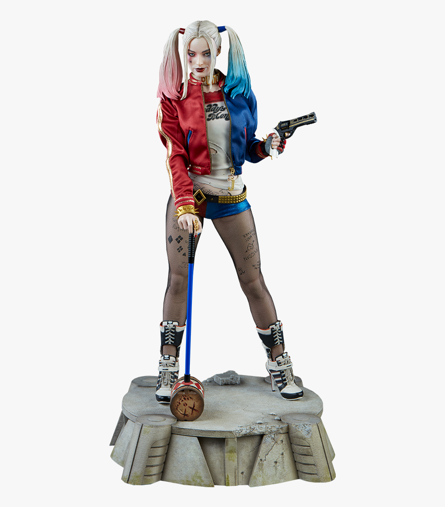 Clip Art Dc Comics Premium Format - Margot Robbie Harley Quinn Figurine, Transparent Clipart