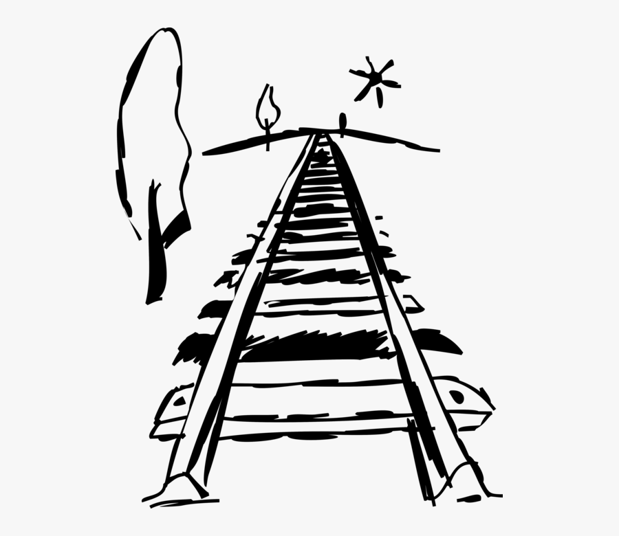 Railway Train Tracks - Schienen Clipart, Transparent Clipart