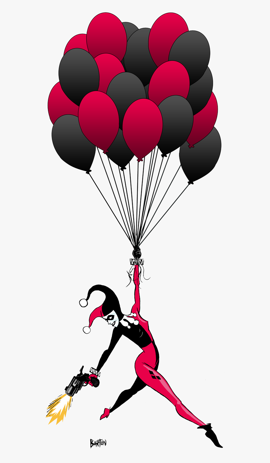 Harley Quinn Holding Balloon Harley Quinn Con Globos , Free