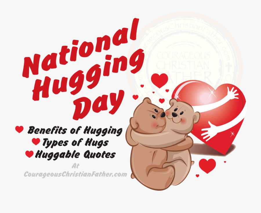 Cuddle Clipart Dad Hug - National Hugging Day 2019, Transparent Clipart