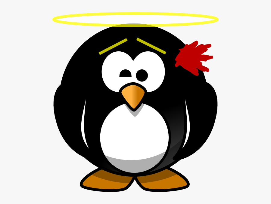 Round Cartoon Penguin, Transparent Clipart