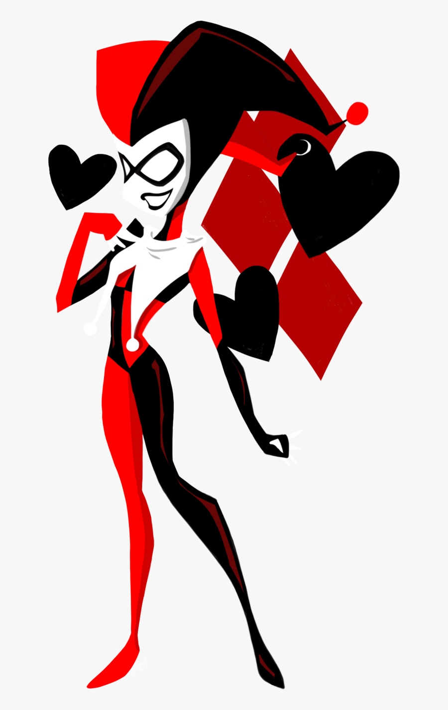 Harley Quinn Classic Hat, Transparent Clipart