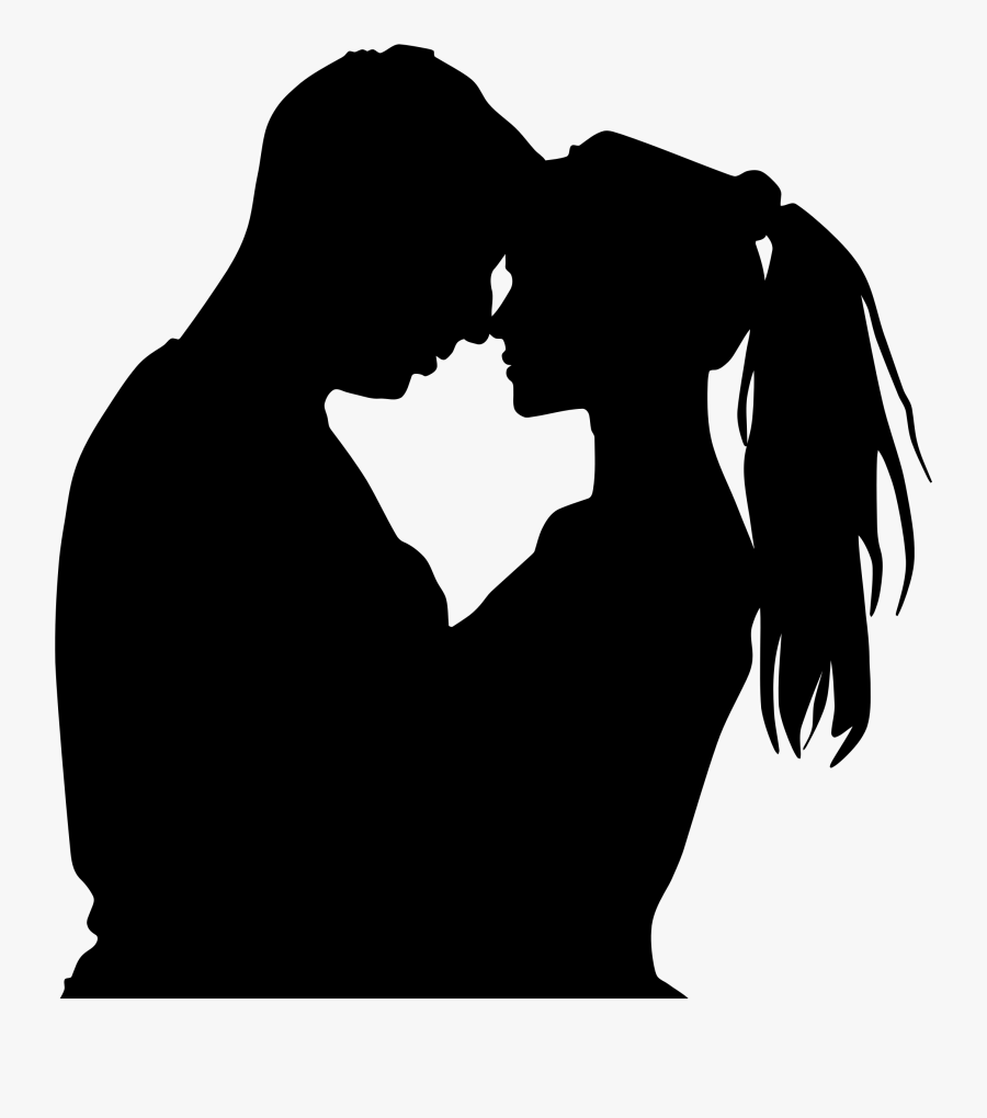 Hug Clipart Silhouette - Transparent Couple Silhouette Png , Free ...