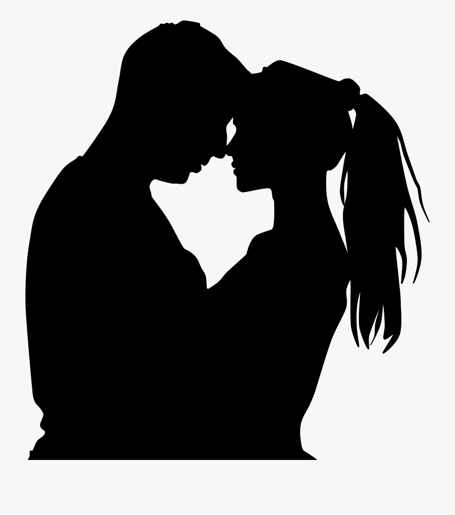 Hug Clipart Silhouette - Transparent Couple Silhouette Png, Transparent Clipart