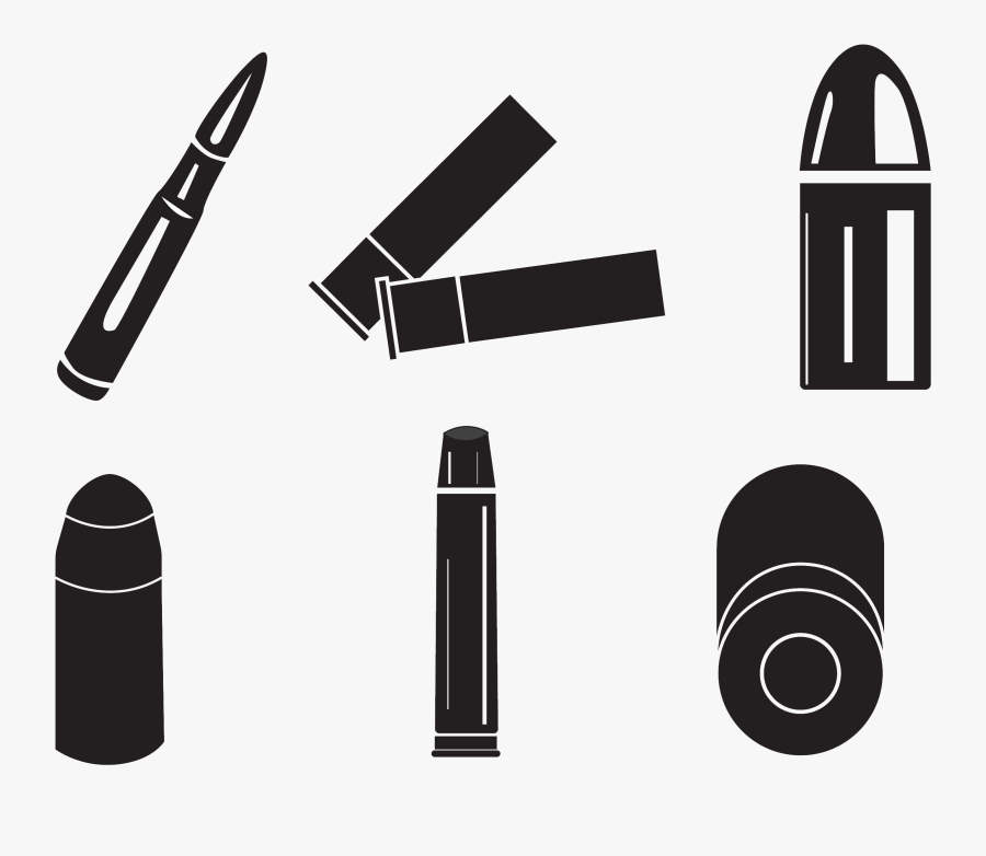Shotgun Shell Bullet Clip Art - Bullet Silhouette, Transparent Clipart