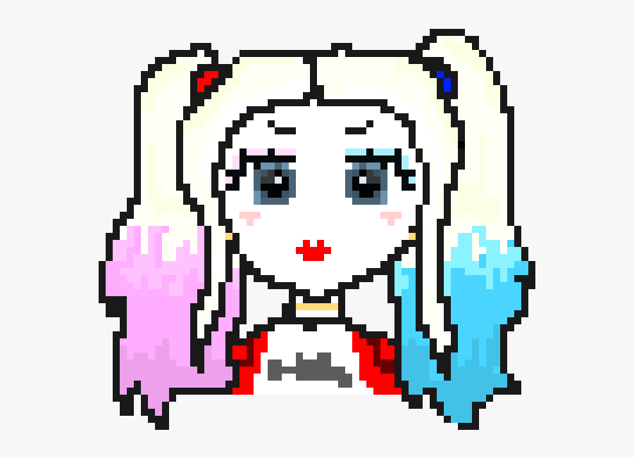 Pixel Art Harley Quinn, Transparent Clipart