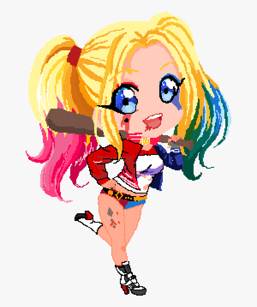 Colors Download Settings - Chibi Harley Quinn Drawing, Transparent Clipart