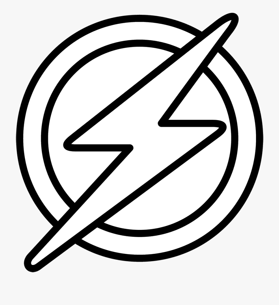 Flash Logo Coloring Pages - Flash Logo Coloring Page, Transparent Clipart