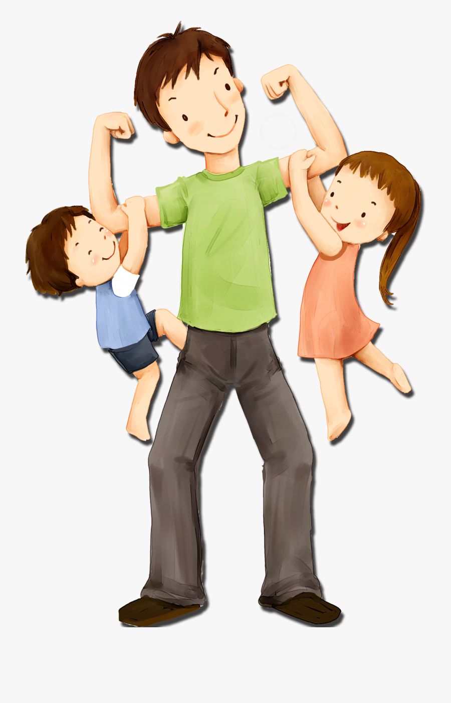Hugging Clipart Child Caregiver - Happy Fathers Day Brother 2019, Transparent Clipart