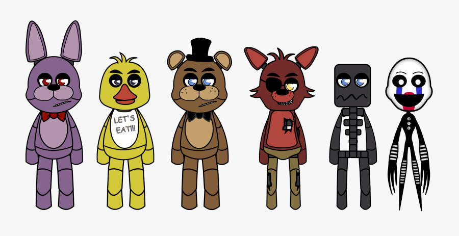 Cartoon Ish Style Fnaf - Fnaf Main Characters Cartoon, Transparent Clipart