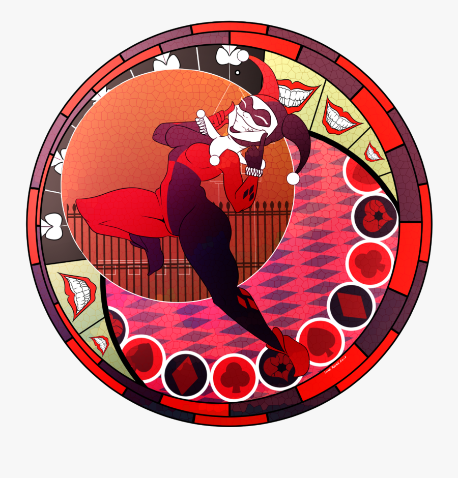 Harley Quinn - Circle, Transparent Clipart
