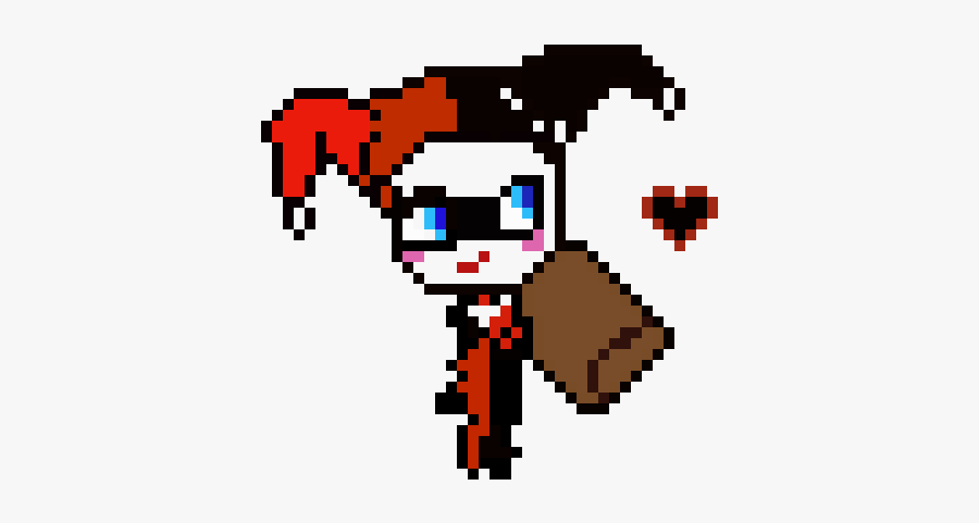 Harley Quinn Pixel Art, Transparent Clipart