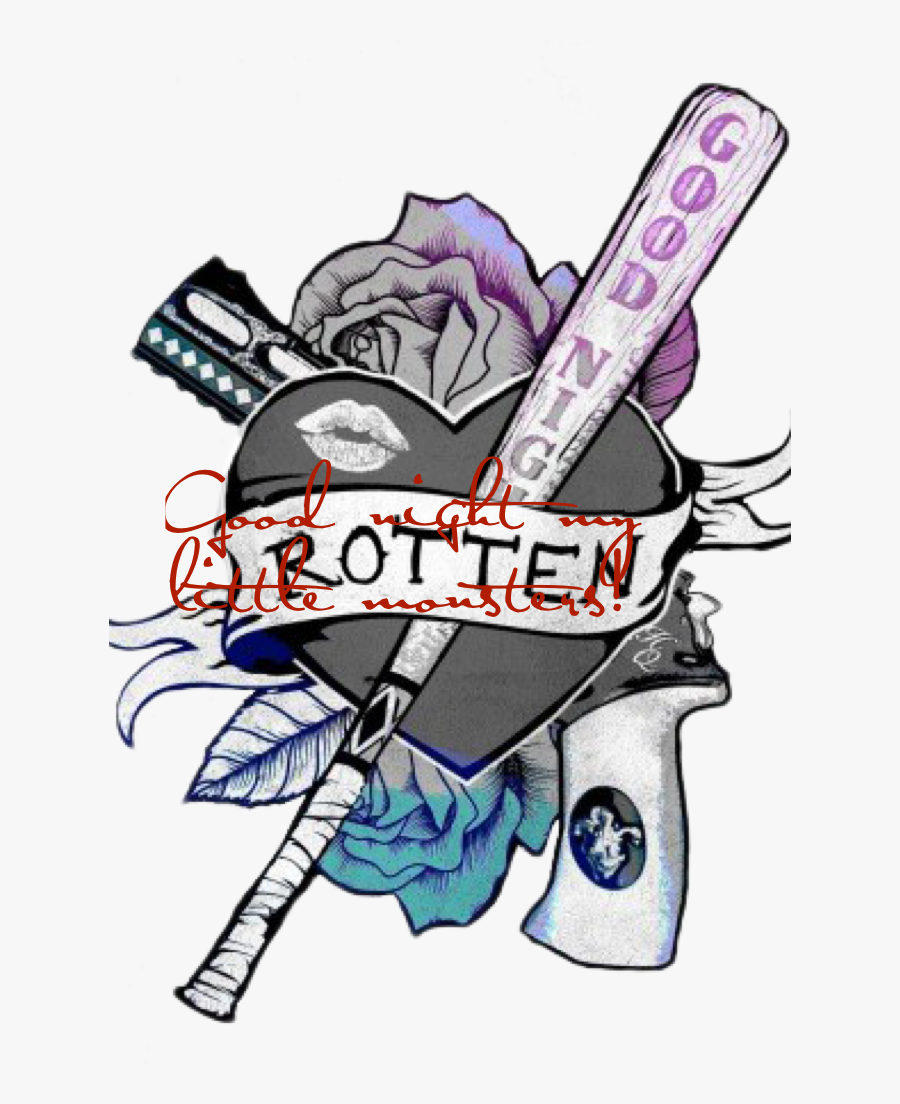 Transparent Suicide Squad Joker Png - Harley Quinn And Joker Tattoo, Transparent Clipart