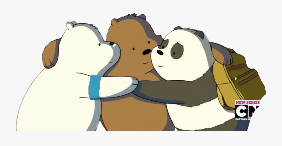 Transparent Family Cartoon Png - We Bare Bears Hugging, Transparent Clipart