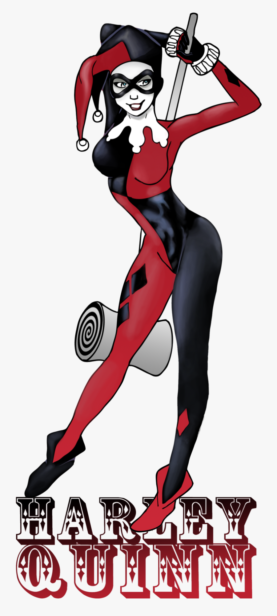 Transparent Harley Quinn Classic, Transparent Clipart