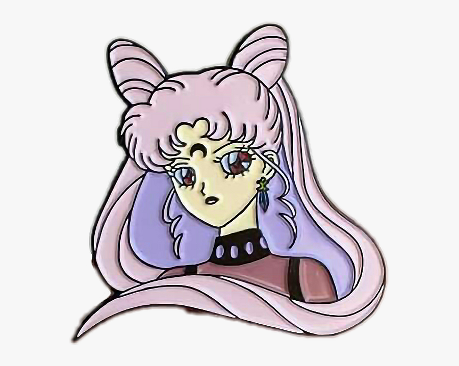 Aesthetic Vaporwave Seapunk Sailormoon Purple Black - Sailor Moon Astheic Drawings, Transparent Clipart