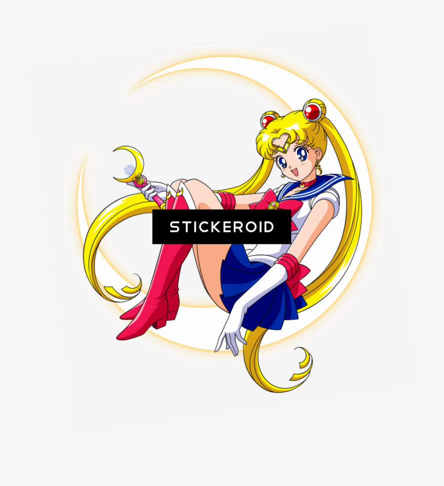 Sailor Moon Sailormoon - Sailor Moon On Moon Png, Transparent Clipart